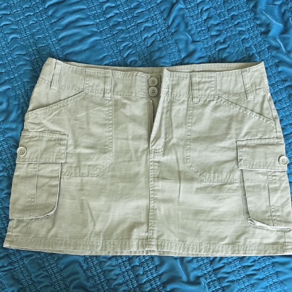 Casual Tan Mini Skirt
